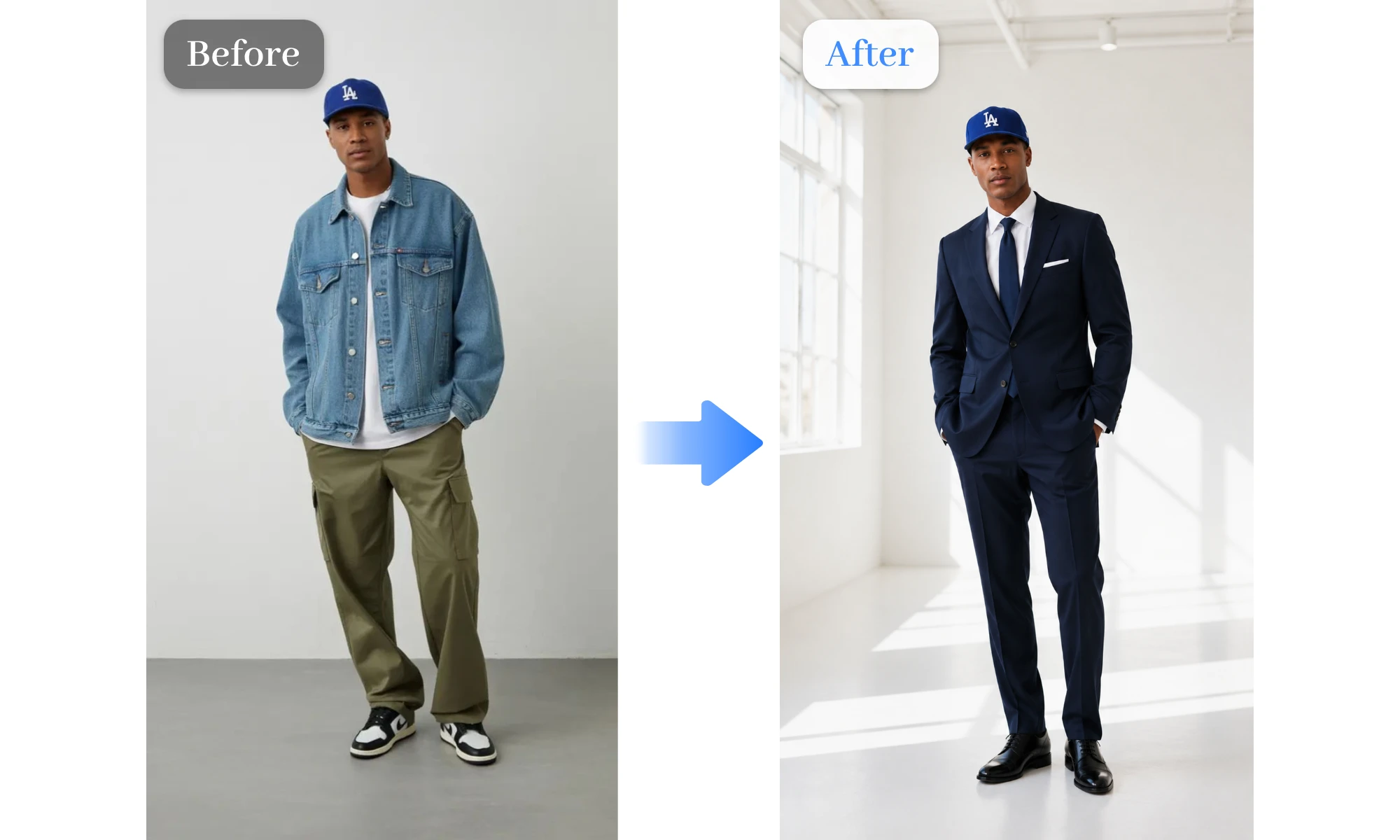 AI photo editor outfit change